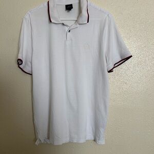 Armani Exchange White Polo with Dark Trim